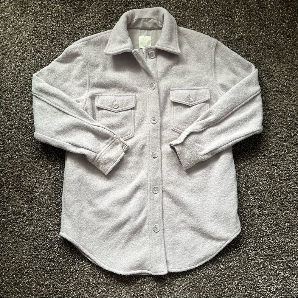 Joie Oversized Lavender Fleece Shacket Size S